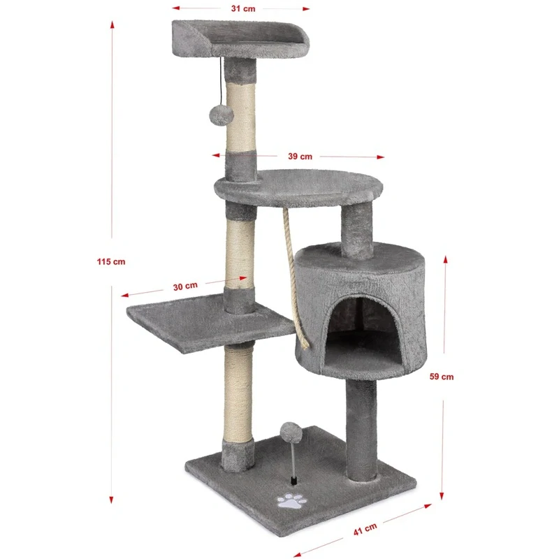 Cat tree 115 cm CT12 Škrábadlo pro kočky