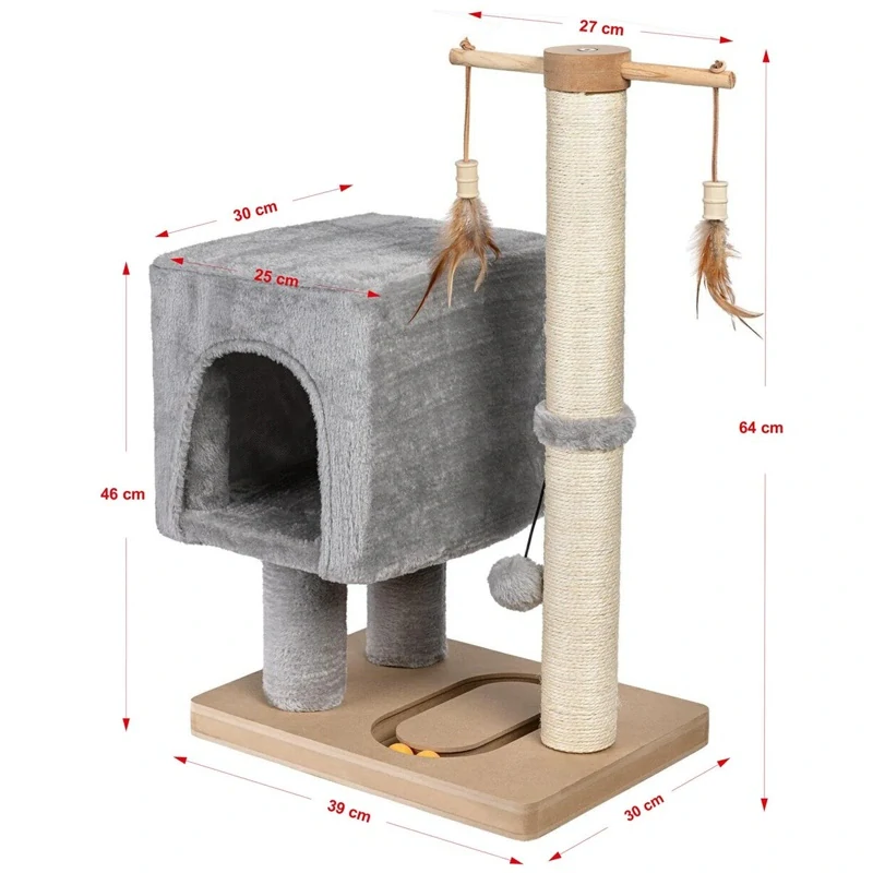 Cat tree 64 cm CT17 Škrábadlo pro kočky