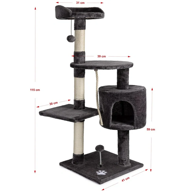 Cat tree 115 cm CT15 Škrábadlo pro kočky